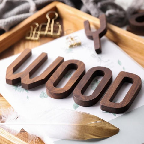 Pick Your Positive Word - Small Walnut Letters for DYI Decor